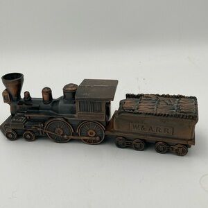 Vintage 1974 Banthrico Metal Train Piggy Bank